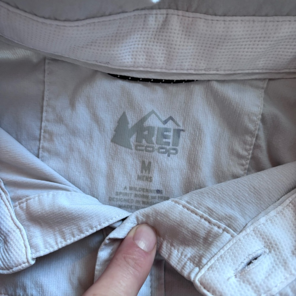 REI Co-op Men's White Outdoor Hiking Button-Down Shirt - Picture 6 of 10